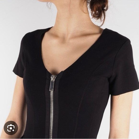 Maje “Datypic” Black Dress with Zipper and Pockets! - Picture 2 of 5